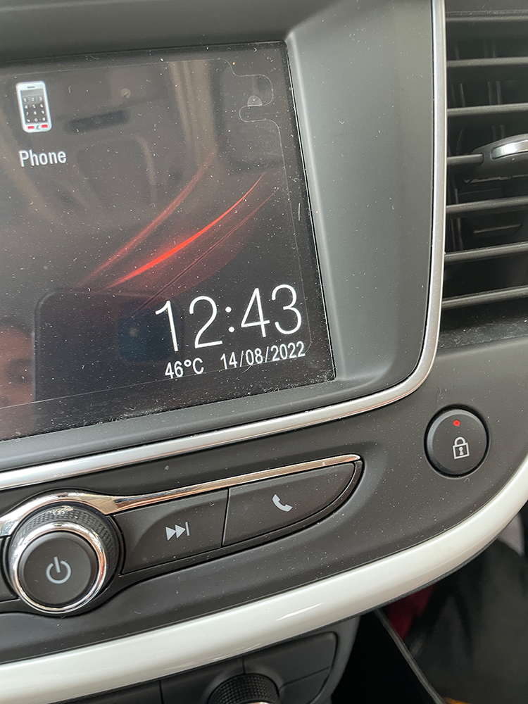a close up of a car dashboard