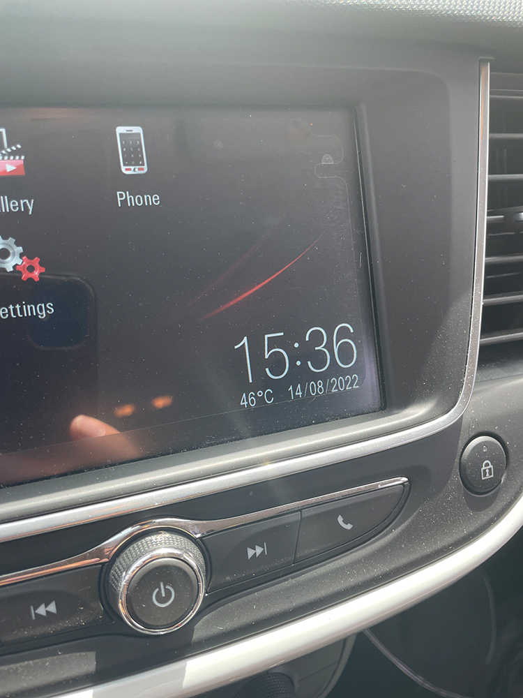 a close up of a car dashboard